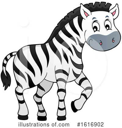 Royalty-Free (RF) Zebra Clipart Illustration by visekart - Stock Sample #1616902