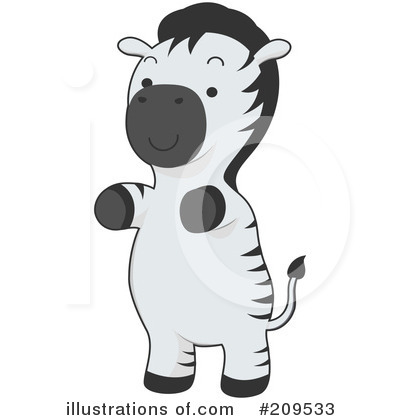 Royalty-Free (RF) Zebra Clipart Illustration by BNP Design Studio - Stock Sample #209533