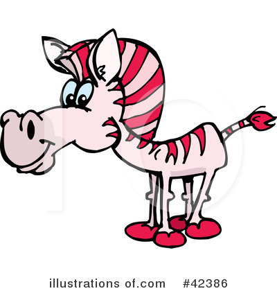 Royalty-Free (RF) Zebra Clipart Illustration by Dennis Holmes Designs - Stock Sample #42386
