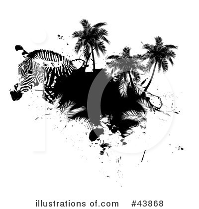 Royalty-Free (RF) Zebra Clipart Illustration by Arena Creative - Stock Sample #43868