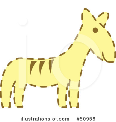 Royalty-Free (RF) Zebra Clipart Illustration by Cherie Reve - Stock Sample #50958