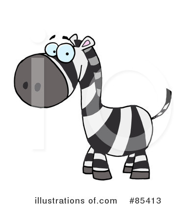 Royalty-Free (RF) Zebra Clipart Illustration by Hit Toon - Stock Sample #85413