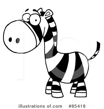 Royalty-Free (RF) Zebra Clipart Illustration by Hit Toon - Stock Sample #85418