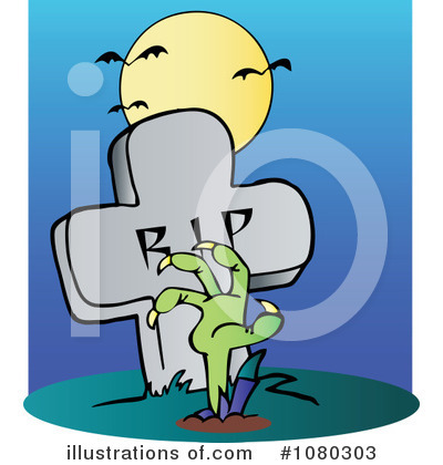 Royalty-Free (RF) Zombie Clipart Illustration by Hit Toon - Stock Sample #1080303