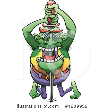 Royalty-Free (RF) Zombie Clipart Illustration by Zooco - Stock Sample #1209952
