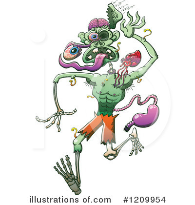 Royalty-Free (RF) Zombie Clipart Illustration by Zooco - Stock Sample #1209954