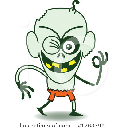 Royalty-Free (RF) Zombie Clipart Illustration by Zooco - Stock Sample #1263799