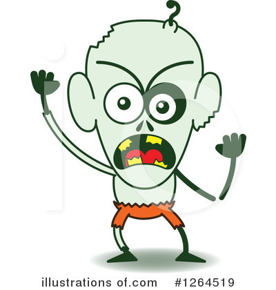 Royalty-Free (RF) Zombie Clipart Illustration by Zooco - Stock Sample #1264519