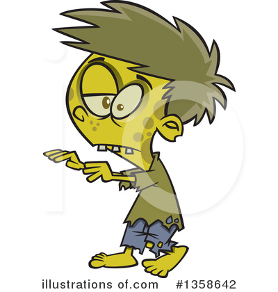 Royalty-Free (RF) Zombie Clipart Illustration by toonaday - Stock Sample #1358642