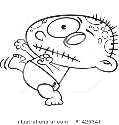 Royalty-Free (RF) Zombie Clipart Illustration by toonaday - Stock Sample #1425341