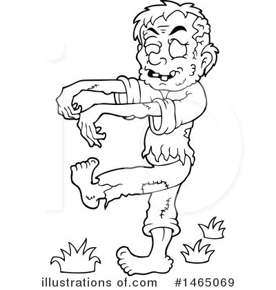 Royalty-Free (RF) Zombie Clipart Illustration by visekart - Stock Sample #1465069