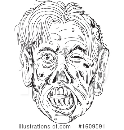 Royalty-Free (RF) Zombie Clipart Illustration by patrimonio - Stock Sample #1609591