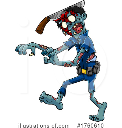 Royalty-Free (RF) Zombie Clipart Illustration by Hit Toon - Stock Sample #1760610