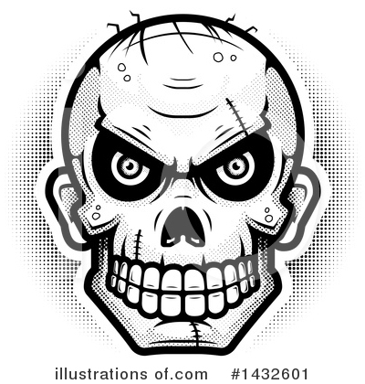 Royalty-Free (RF) Zombie Skull Clipart Illustration by Cory Thoman - Stock Sample #1432601