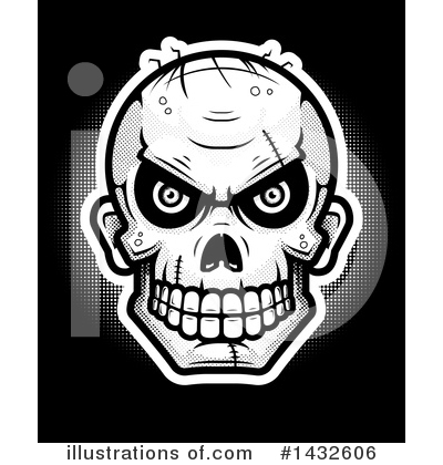 Zombie Skull Clipart #1432606 by Cory Thoman