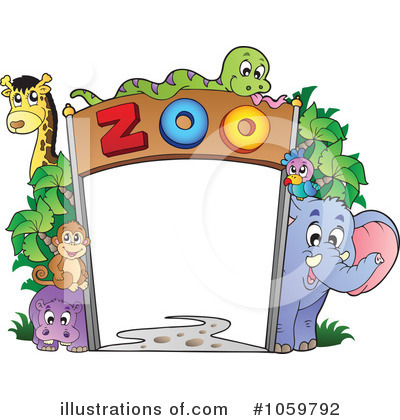 Royalty-Free (RF) Zoo Clipart Illustration by visekart - Stock Sample #1059792
