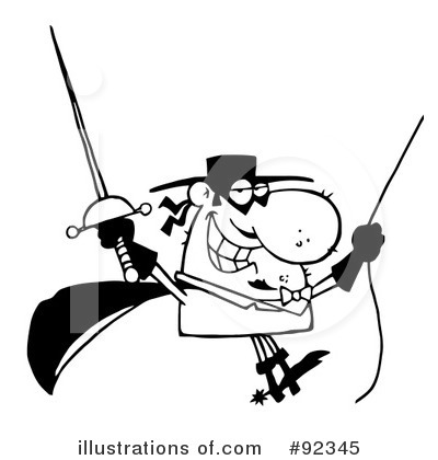 Royalty-Free (RF) Zorro Clipart Illustration by Hit Toon - Stock Sample #92345