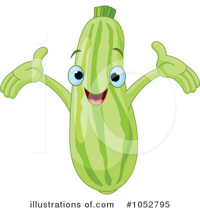 Royalty-Free (RF) Zucchini Clipart Illustration by Pushkin - Stock Sample #1052795
