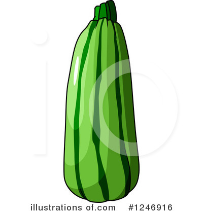 Royalty-Free (RF) Zucchini Clipart Illustration by Vector Tradition SM - Stock Sample #1246916