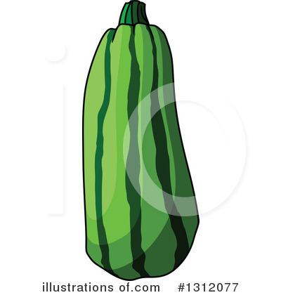 Royalty-Free (RF) Zucchini Clipart Illustration by Vector Tradition SM - Stock Sample #1312077