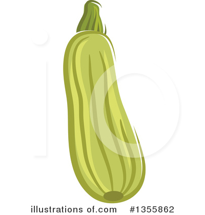 Royalty-Free (RF) Zucchini Clipart Illustration by Vector Tradition SM - Stock Sample #1355862