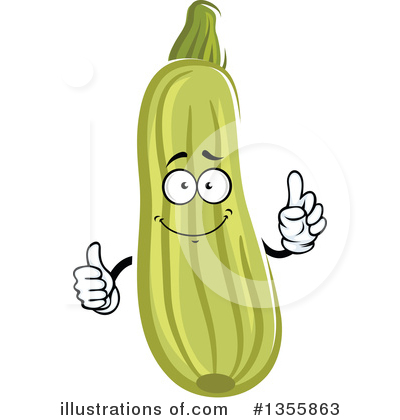 Royalty-Free (RF) Zucchini Clipart Illustration by Vector Tradition SM - Stock Sample #1355863