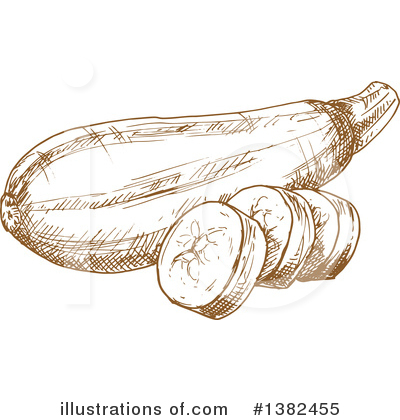 Royalty-Free (RF) Zucchini Clipart Illustration by Vector Tradition SM - Stock Sample #1382455